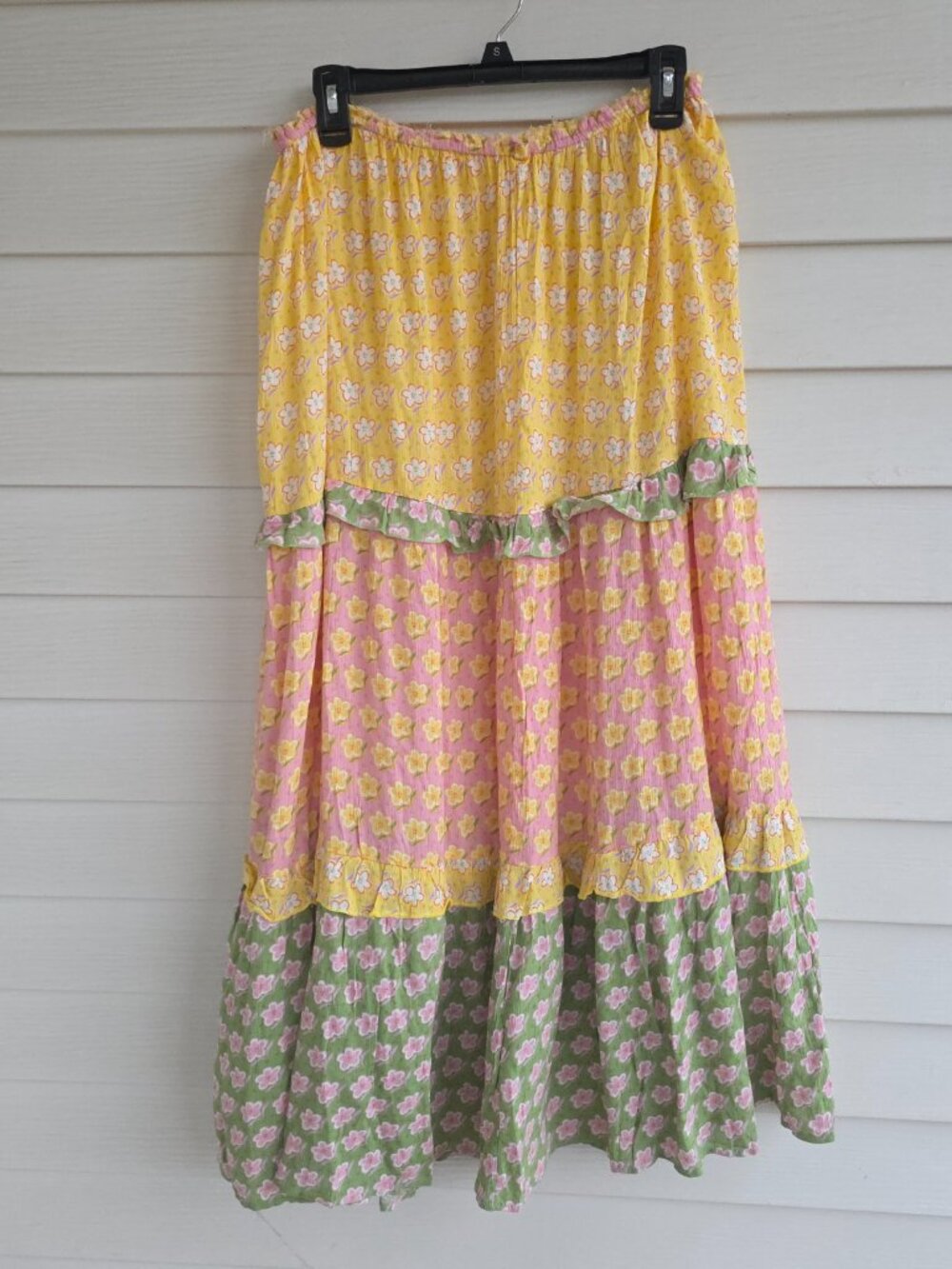 KIWI and PUNCH pastel floral rayon ruffled skirt - Picture 2 of 9